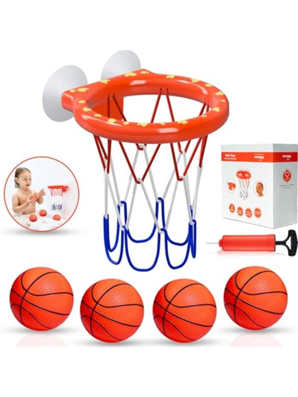 Bath Toys - Bathtub Basketball Hoop for Toddlers | Bath Toys for Kids